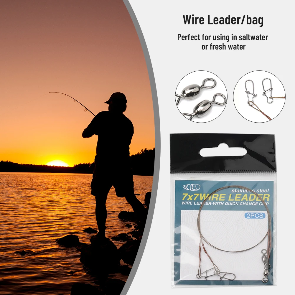 2 sztuk/paczka żyłka drut stal – Leader Line recenzja i cena